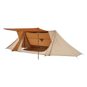 Camping Hot Tent, Lightweight Bushcraft Tent with Stove Jack & 2 Tarp Poles, Waterproof Winter Hot Tents Shelters