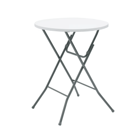 31" Round High-Top Folding Table, White(Shipment from Walmart)