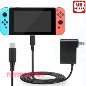 For Nintendo  AC Power Supply Adapter Home Wall Travel Charger Cable 2.4A (Option: Black)