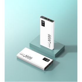 PD66W Fast Charge 30000mAh Power Bank LED Display Outdoor Charger White (Option: Default)